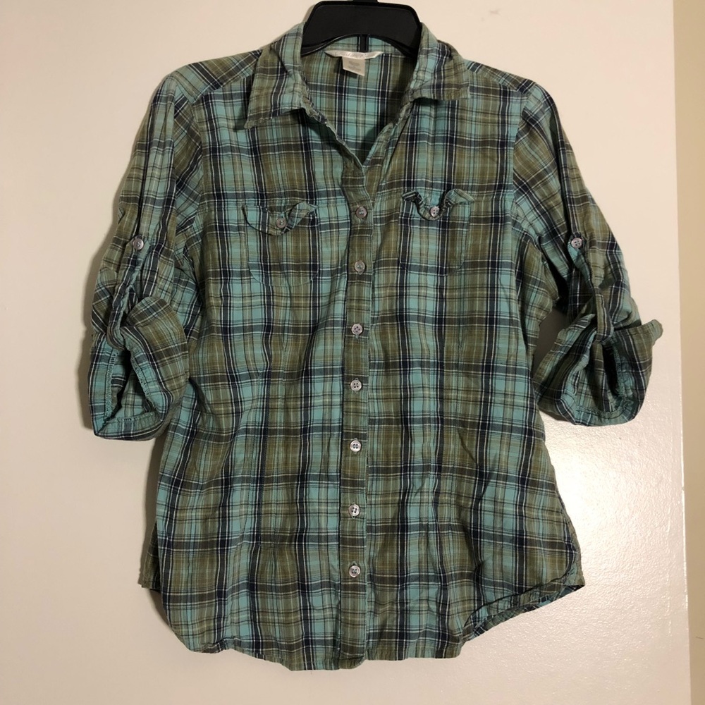 Teal Plaid Shirt